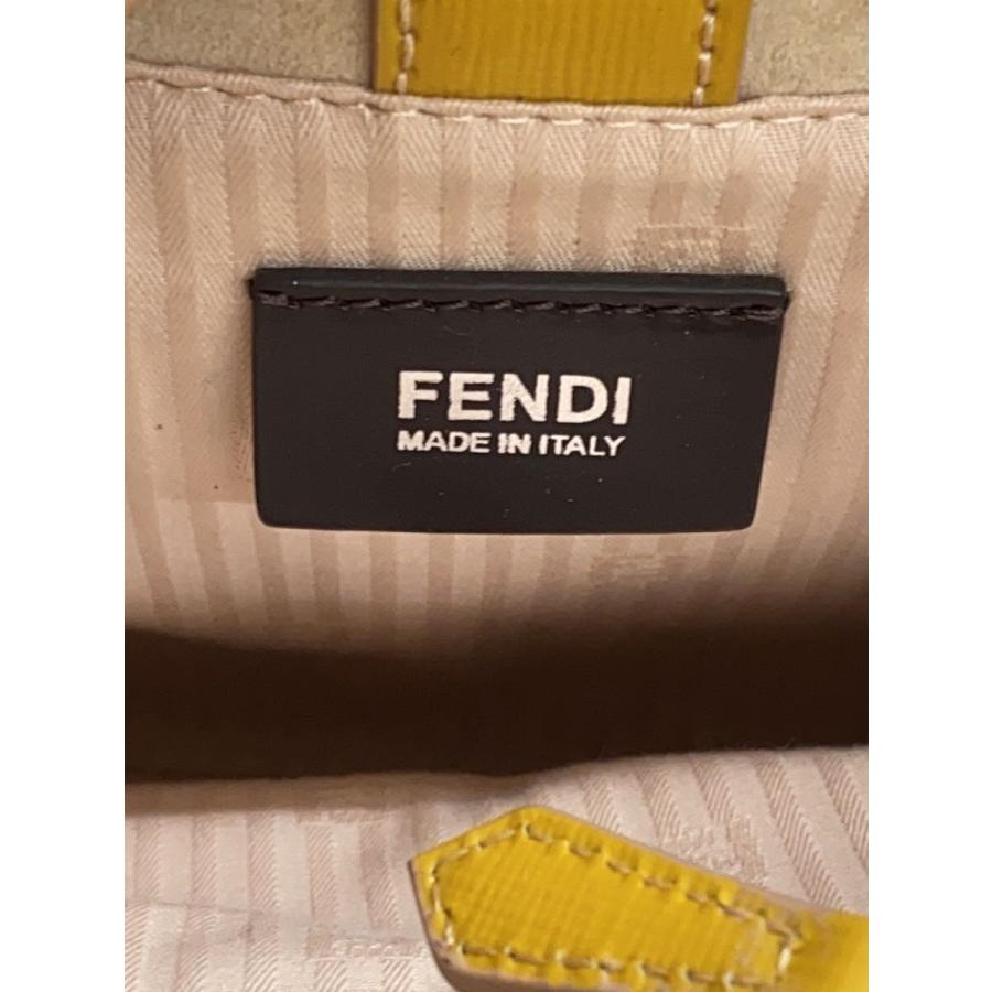 FENDI◇プチトゥージュール/ハンドバッグ/エナメル/イエロー/2WAY/少々 