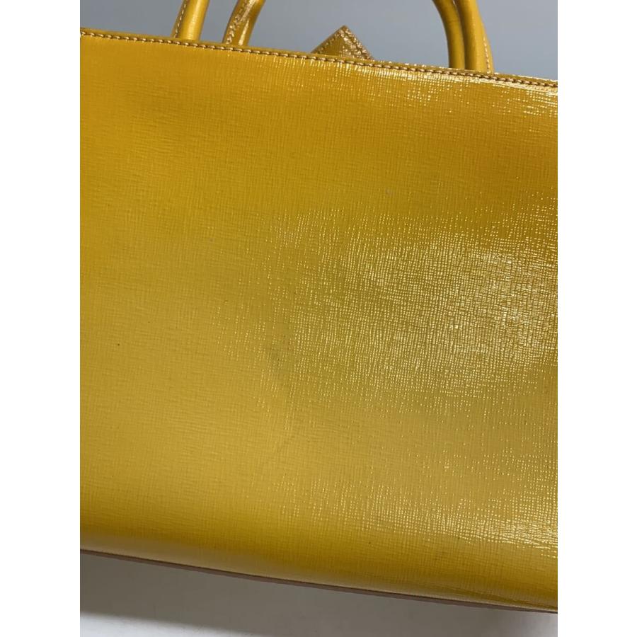 FENDI◇プチトゥージュール/ハンドバッグ/エナメル/イエロー/2WAY/少々 