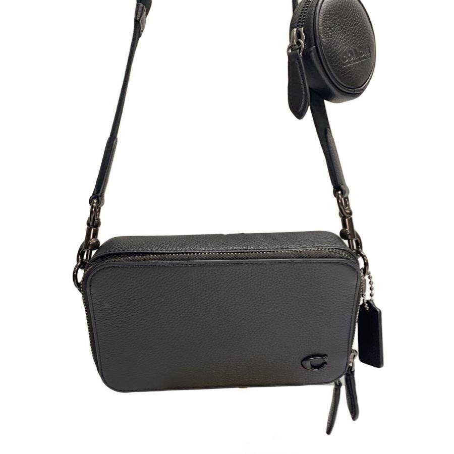 coach ブラックレザーショルダーバッグ COACH ブラックレザー ショルダーバッグ
