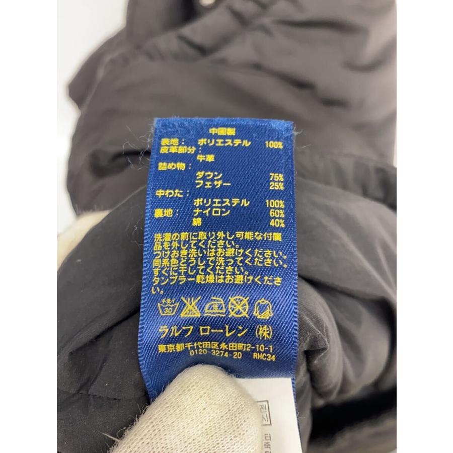 POLO RALPH LAUREN◇ダウンベスト/S/ポリエステル/ブラック