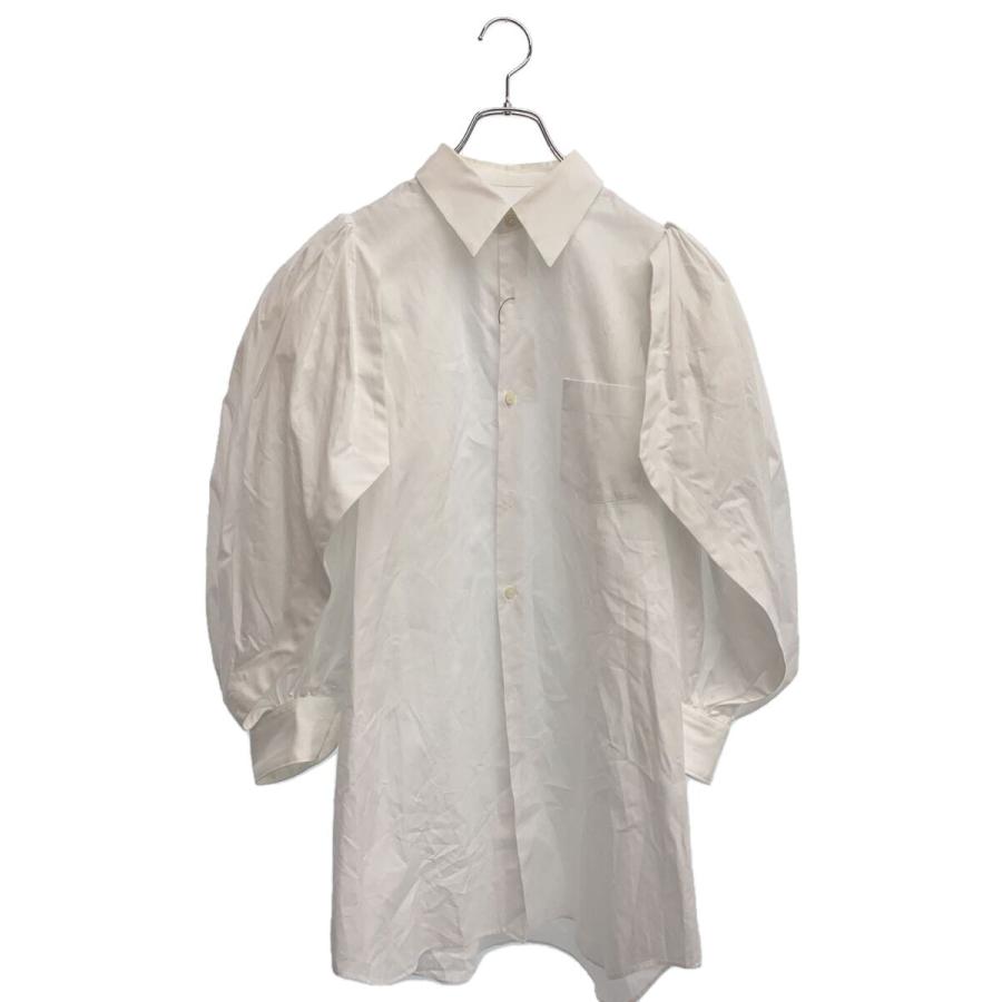 COMME des GARCONS◇長袖シャツ/XS/コットン/WHT/無地/GM-B024 