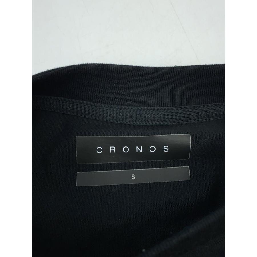 CRONOS◇長袖Tシャツ/S/コットン/BLK/無地/C10-LS-2521ST/ティファニー