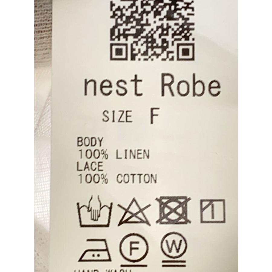 nest Robe◇24SS/リネンクロシェ風レースチュニック/FREE/リネン/WHT