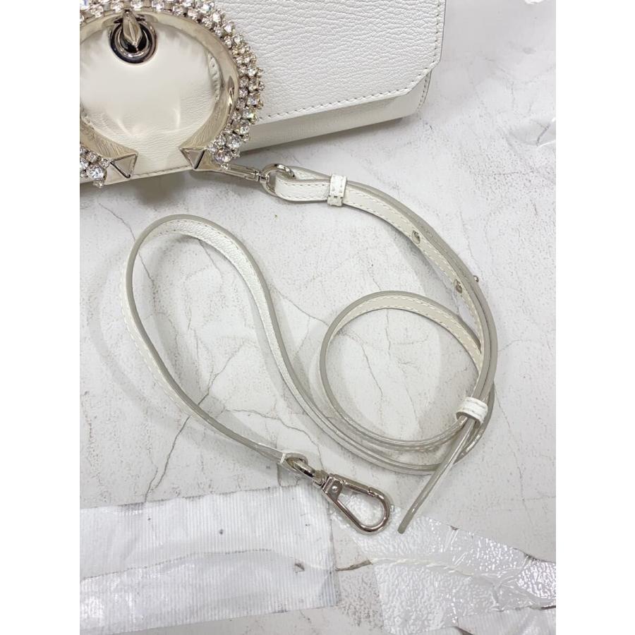 JIMMY CHOO◆バッグ/レザー/WHT