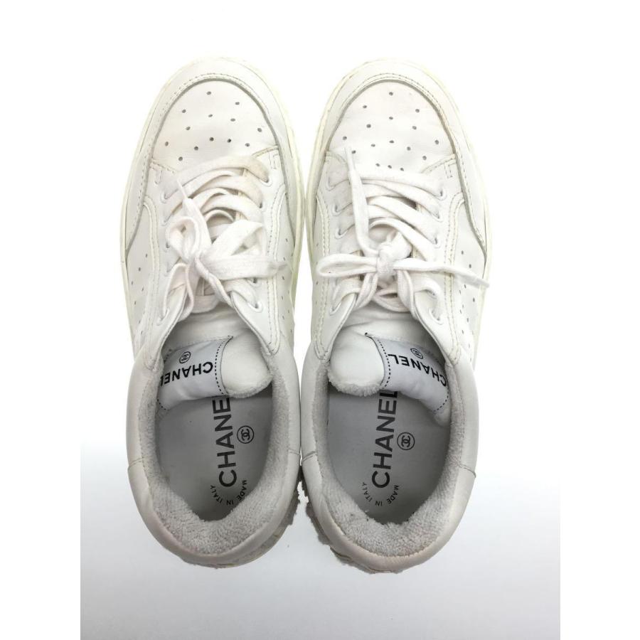 CHANEL◆20SS/バックロゴローカットスニーカー/41/WHT/レザー/G35937｜ssol-shopping｜03