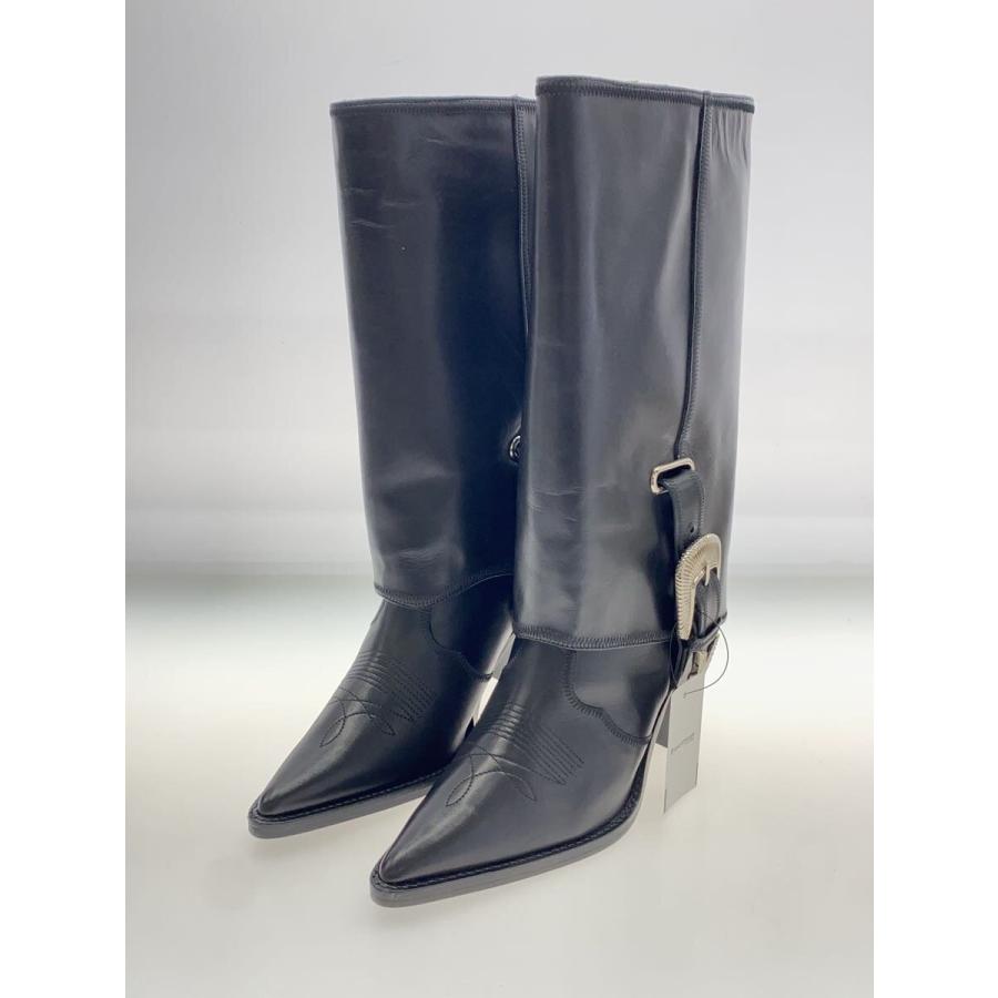 TOGA PULLA◇70mm buckle-detailed boots/ウェスタンブーツ/38/BLK 