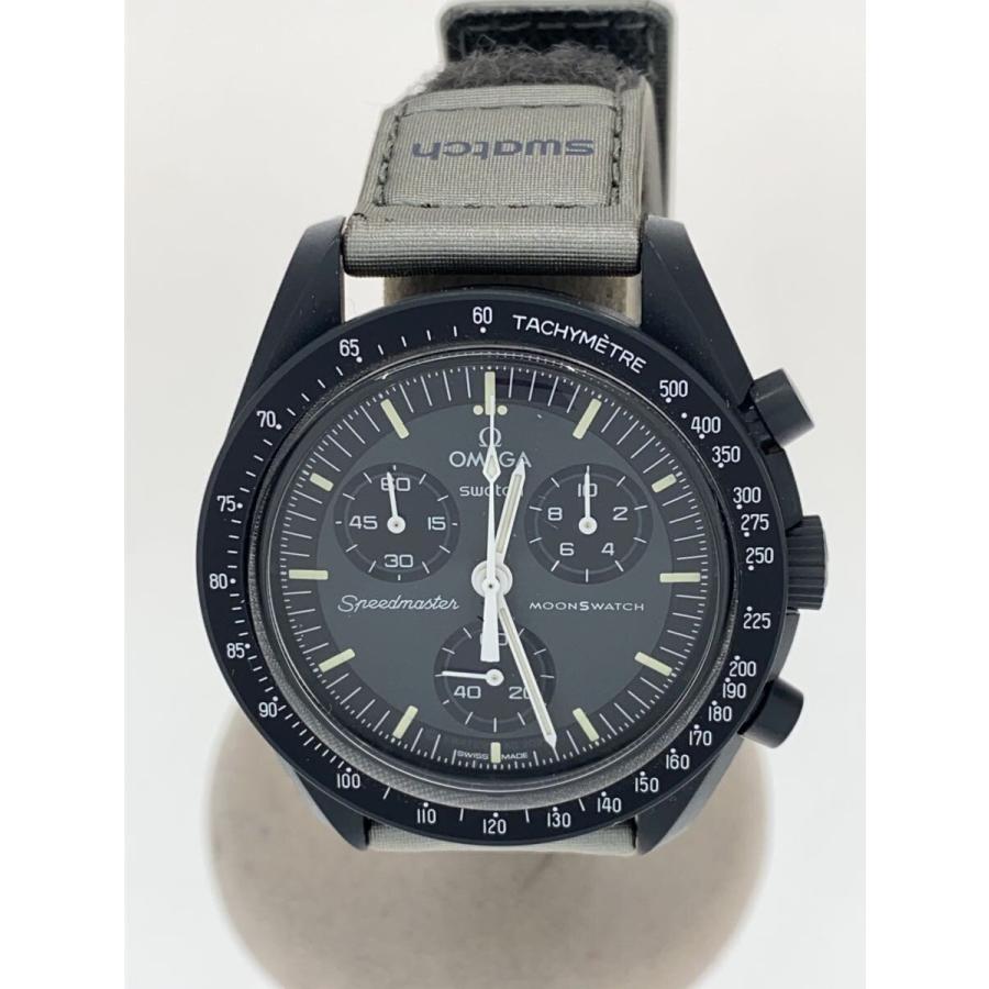 OMEGA クォーツ腕時計 ブラック 時計 swatch x omega mission to the moon Omega X Swatch to the