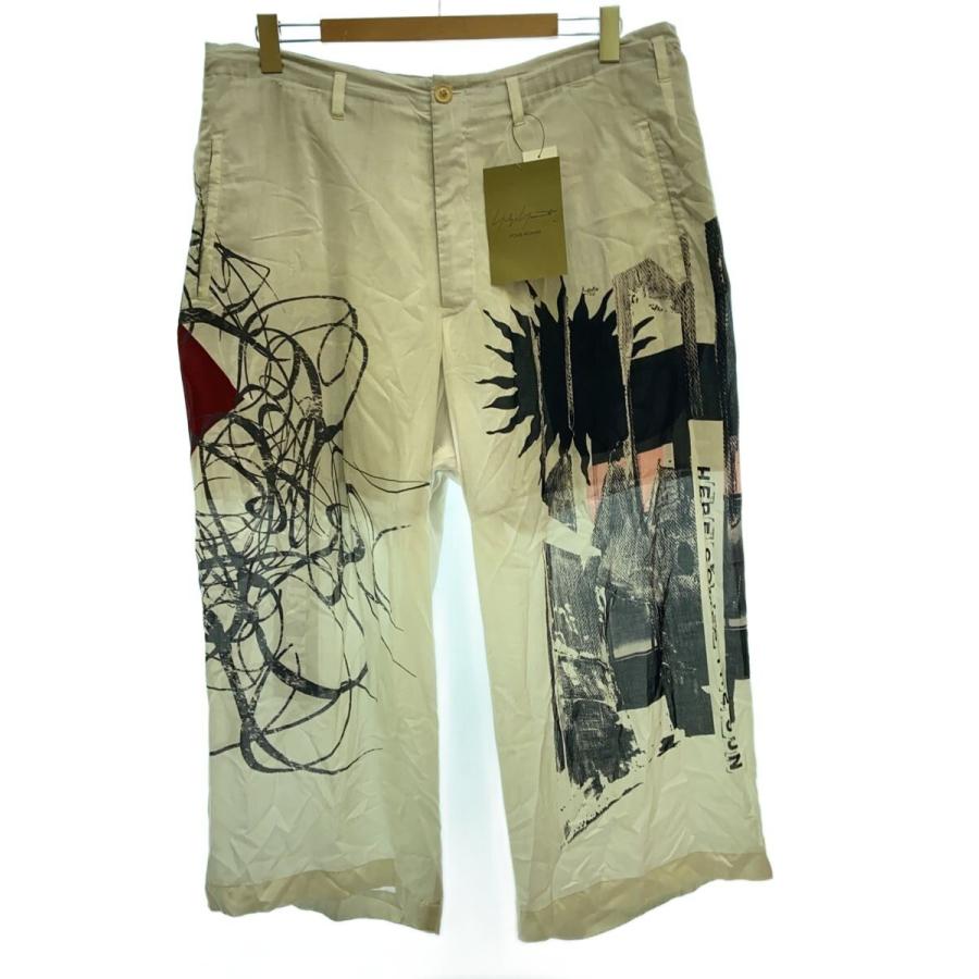 yohji yamamoto POUR HOMME◇太陽シカク柄プリントパンツ/ボトム/3
