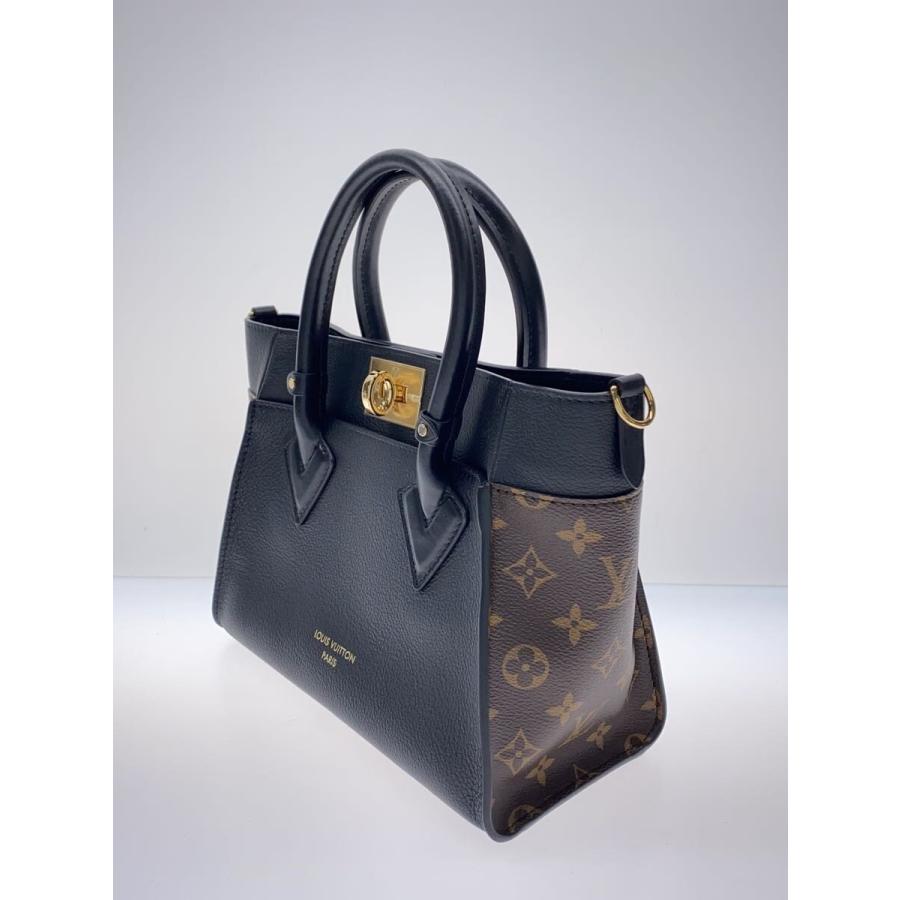LOUIS VUITTON◆オンマイサイドPM_グレインカーフ_モノグラム・キャンバス_ノワール/レザー/BLK_1