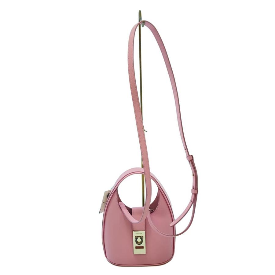 Salvatore Ferragamo ショルダー バッグ ピンク Salvatore Ferragamo◇23AW/ミニホーボ-ショルダーバッグ/レザー/PNK