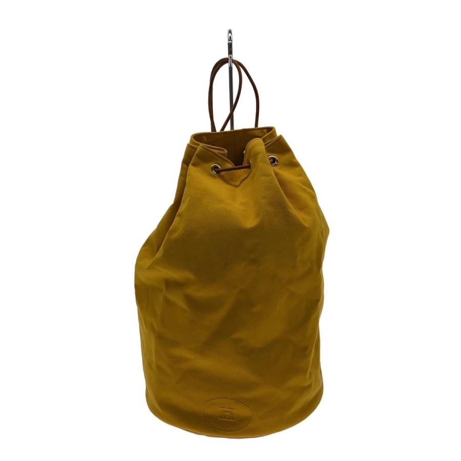 HERMES◇ポロション ミミルGM/ショルダーバッグ/キャンバス/YLW