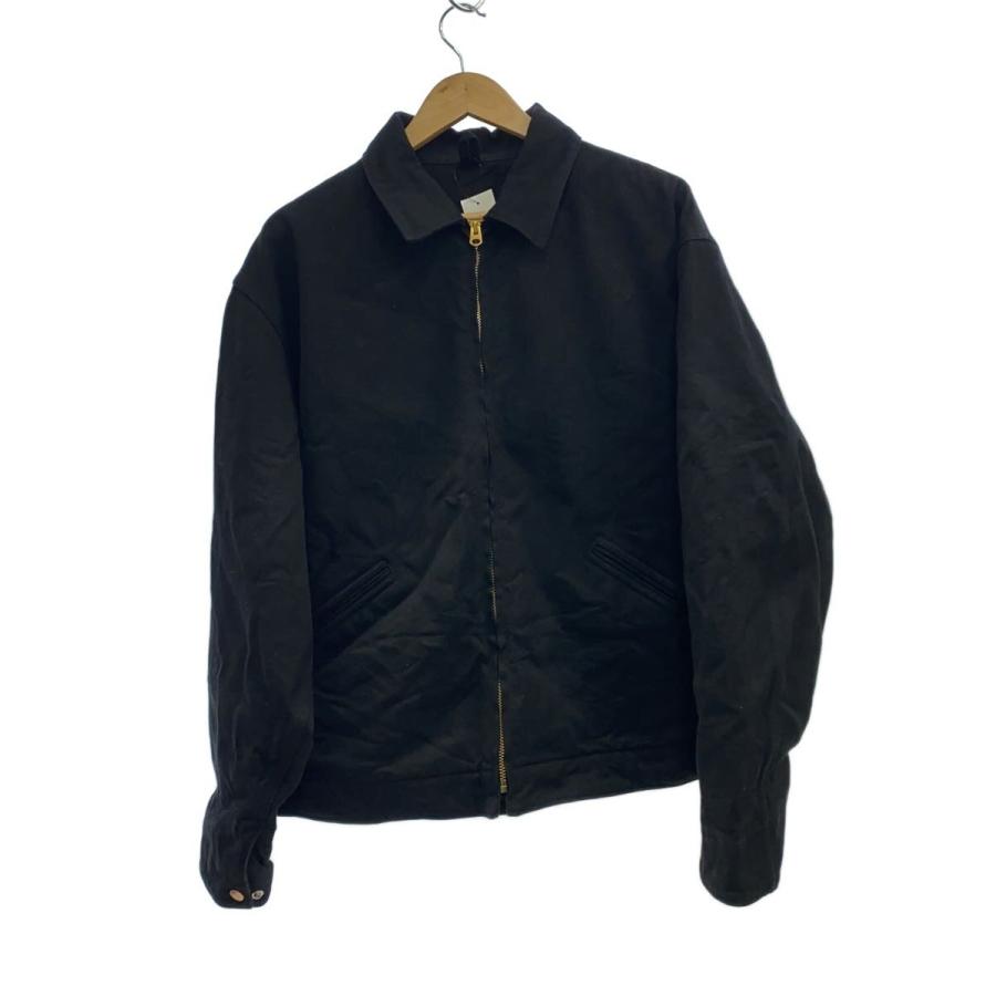 COMOLI◇26SS/ブラックデニム ジップショート ジャケット/3/コットン