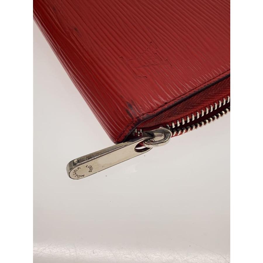 LOUIS VUITTON◇ポルト・フォイユ・クレマンス_エピ/レザー/RED 