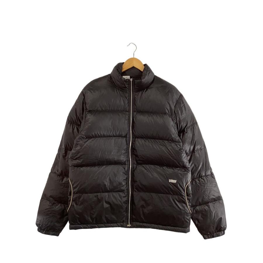 STUSSY◇ダウンジャケット/XL/ナイロン/BLK/old/左袖口ダメージ有 