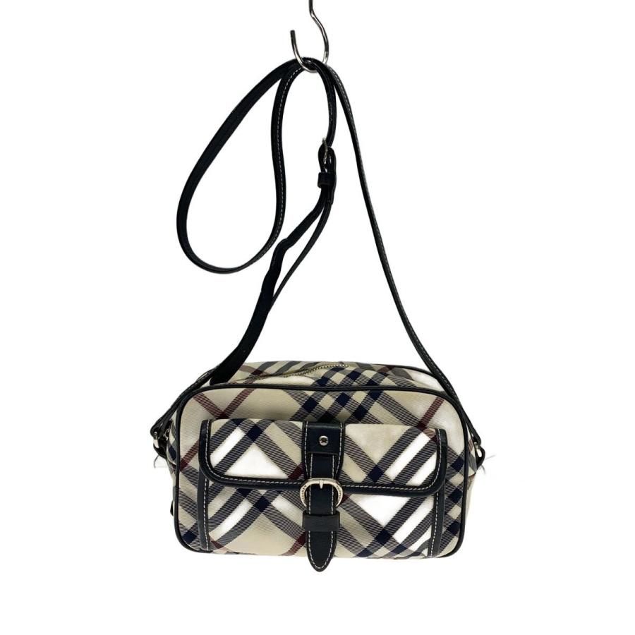 BURBERRY BLUE LABEL◇ショルダーバッグ/ナイロン/IVO/チェック 