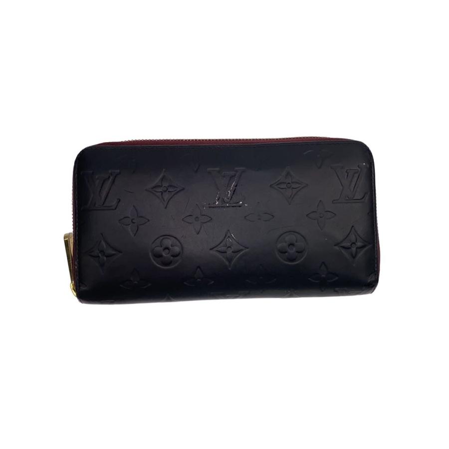 LOUIS VUITTON◇ヴェルニ/ジッピーウォレット/長財布/BLK/メンズ