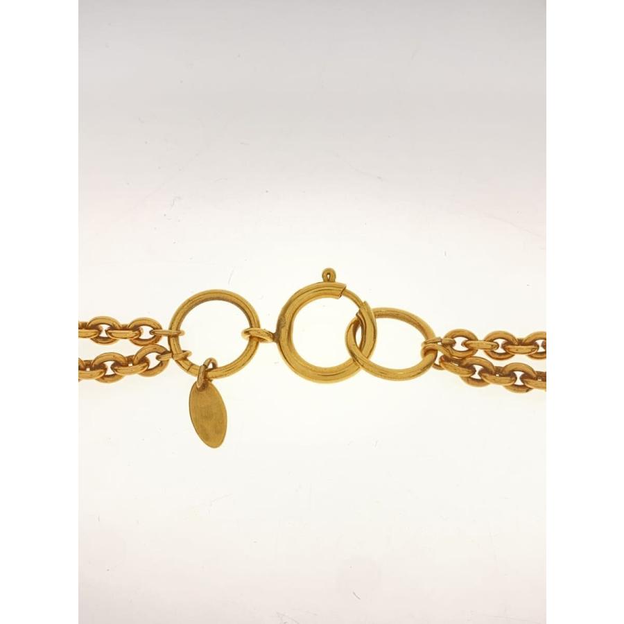 CHANEL◇ヴィンテージ2連ネックレス/GLD/トップ有/レディース/クスミ