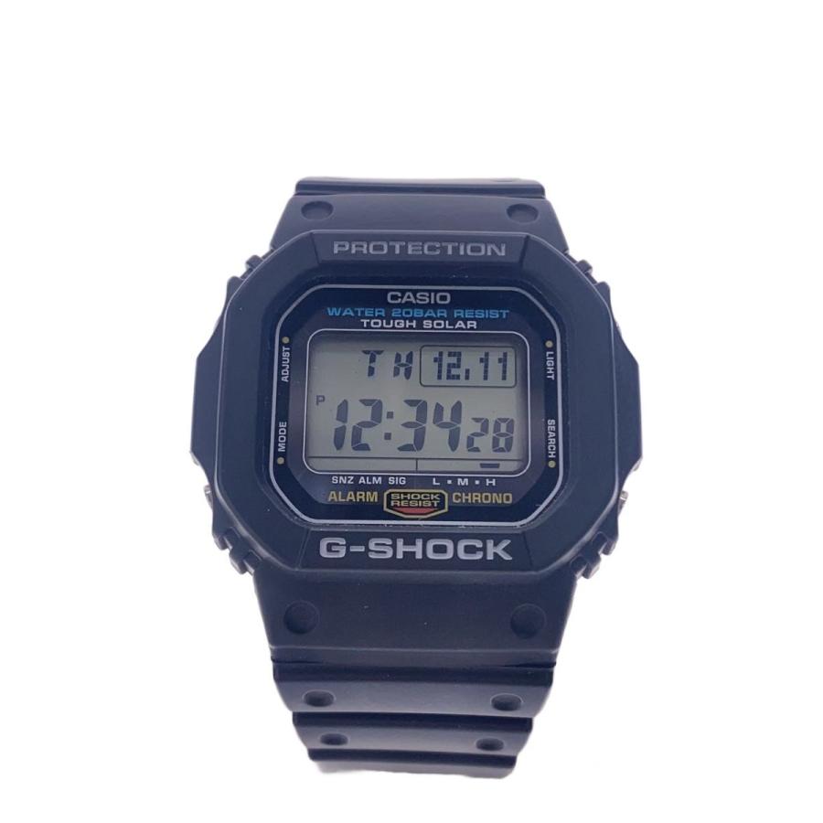 CASIO◇ソーラー腕時計_G-SHOCK/デジタル/ラバー/BLK : セカンド