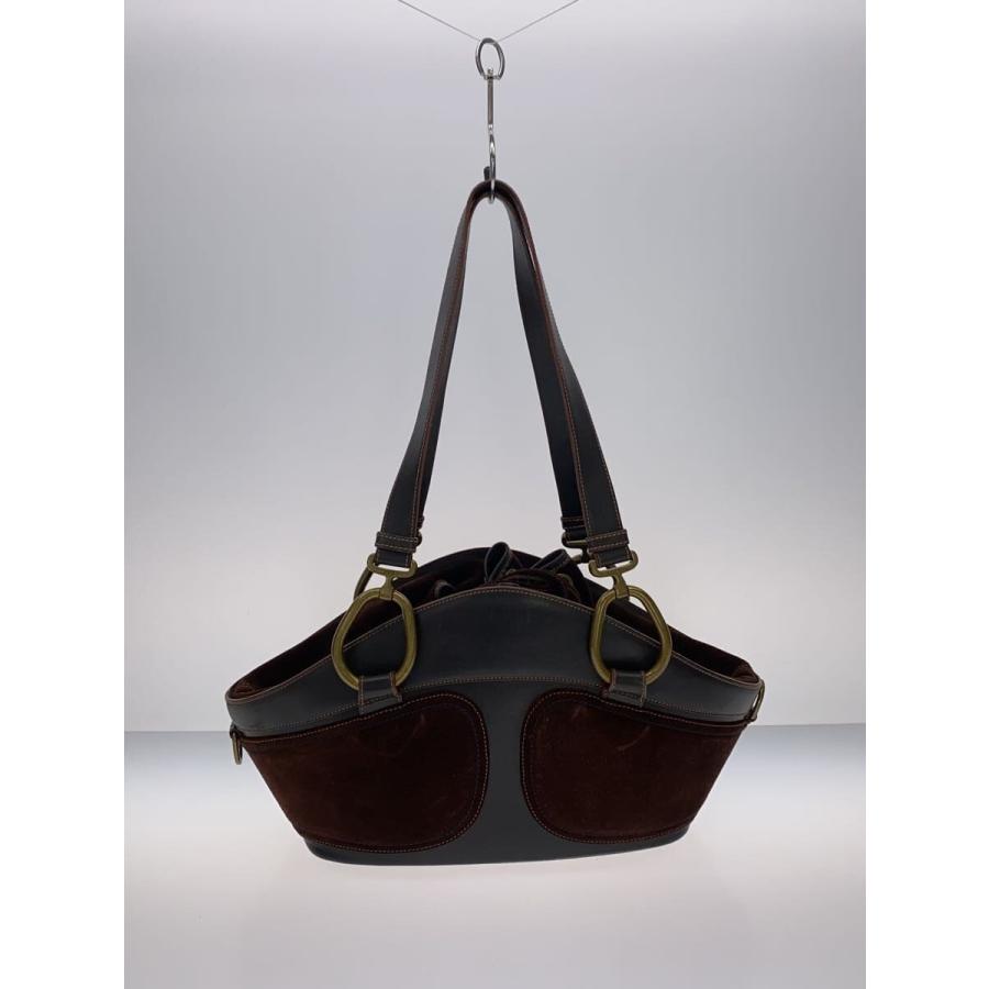 LOEWE スウェード ショルダーバッグ LOEWE◇ショルダーバッグ/スウェード/BRW : セカンドストリートYahoo