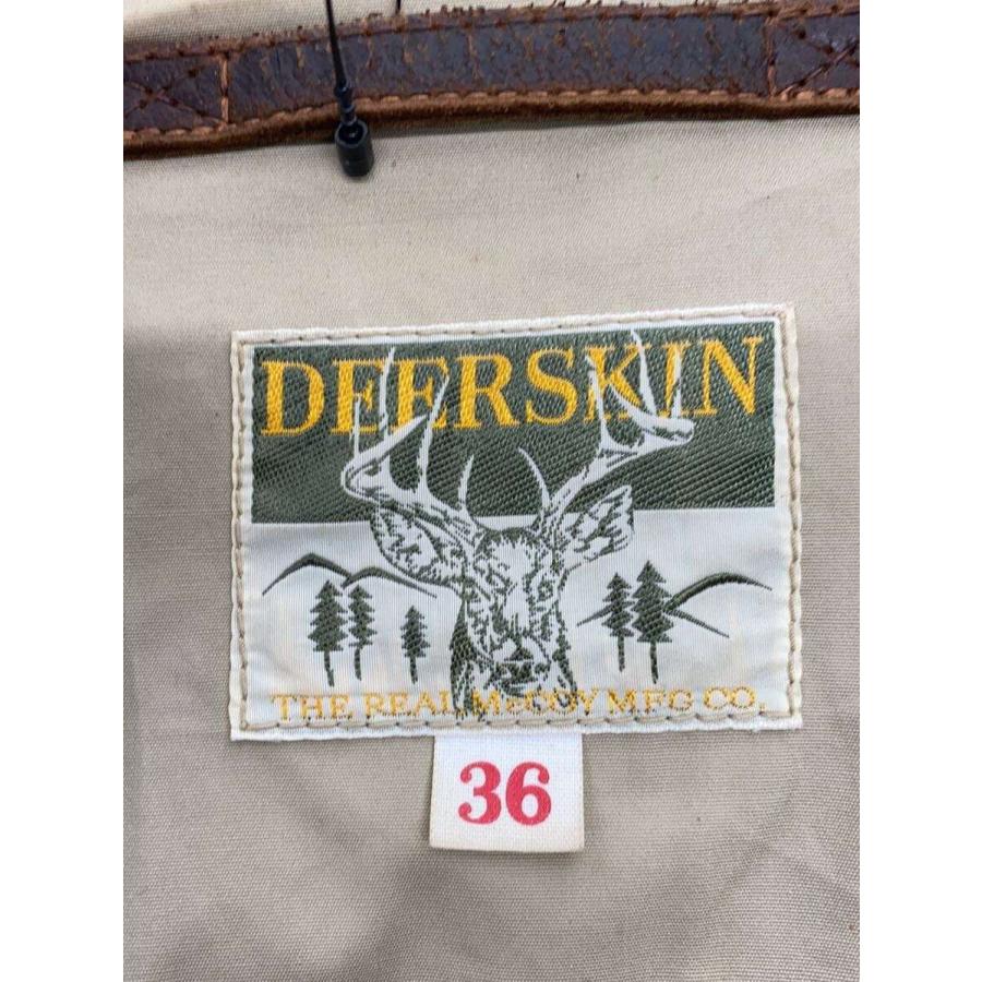 THE REAL McCOY’S◆DEERSKIN/レザージャケット・ブルゾン/36/レザー/BRW/A-2/肩割れ有//の画像