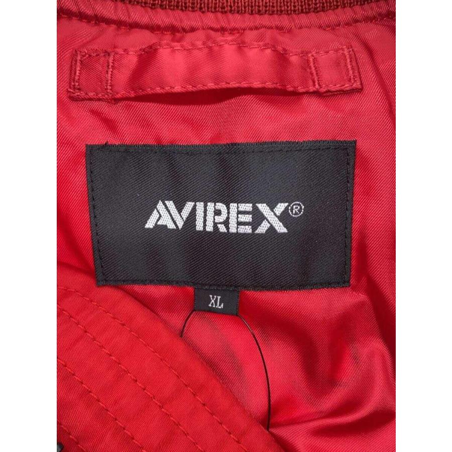 AVIREX◆フライトジャケット/XL/ナイロン/RED/6112104｜ssol-shopping｜03