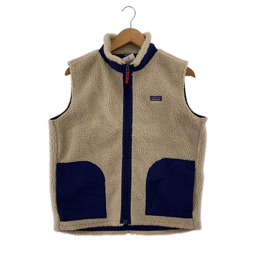 patagonia◇フリースベスト/XXL/ポリエステル/BEG/無地/STY65619FA20