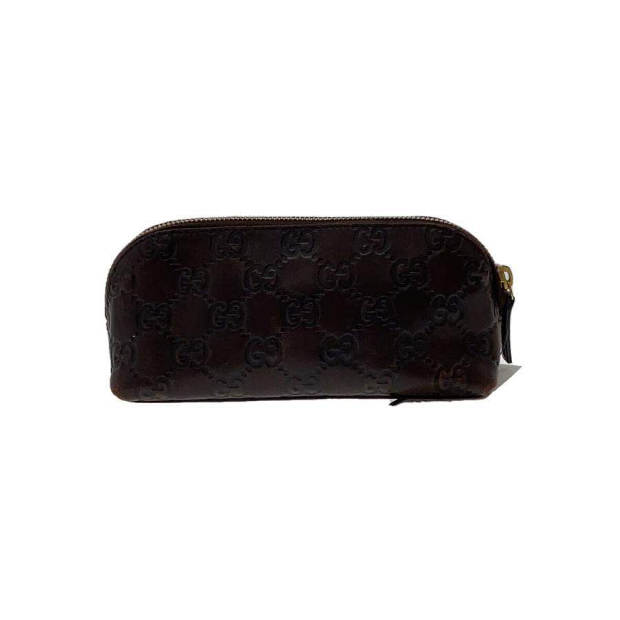 GUCCI◇ポーチ_グッチシマ/レザー/BRW/総柄 : セカンドストリートYahoo