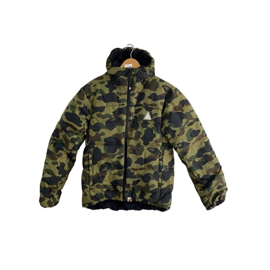A BATHING APE◇ダウンジャケット/M/ナイロン/KHK/カモフラ