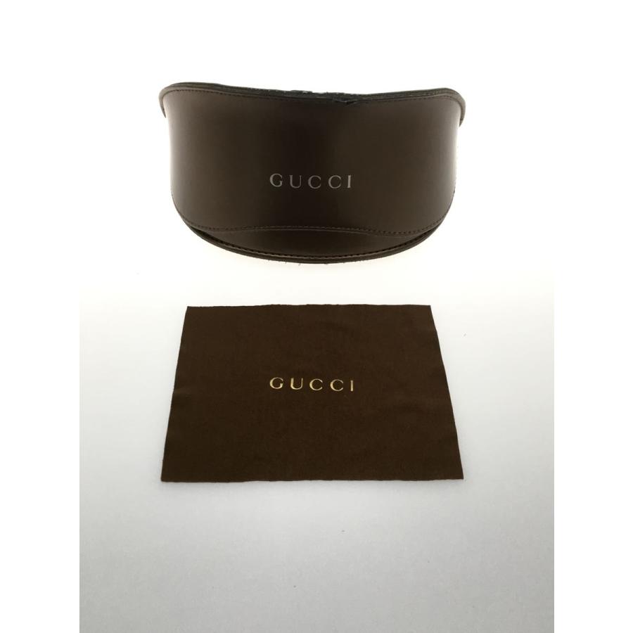 GUCCI◇ケース付/サングラス/オーバル/プラスチック/BLK/BLK