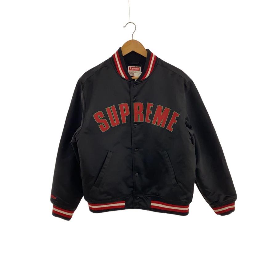 Supreme◇Satin Varsity Jacket/スタジャン/M/ポリエステル/BLK