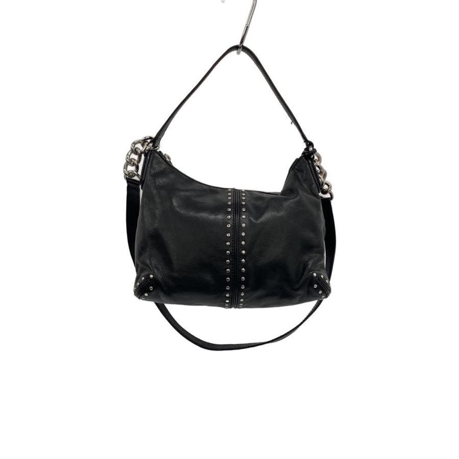 MICHAEL KORS◇スタッズ/2way/ショルダーバッグ/レザー/BLK