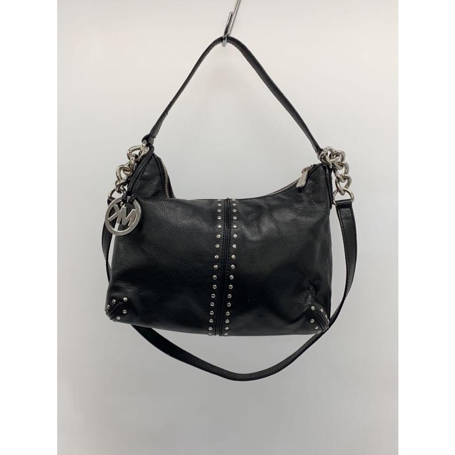 MICHAEL KORS◇スタッズ/2way/ショルダーバッグ/レザー/BLK