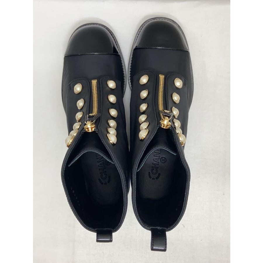 CHANEL◇ショートブーツ/38/BLK/G45183 : セカンドストリートYahoo!店