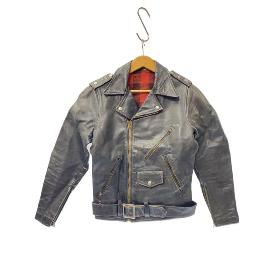 50S/棒TALON/裏地バッファローチェックダブルライダースジャケット