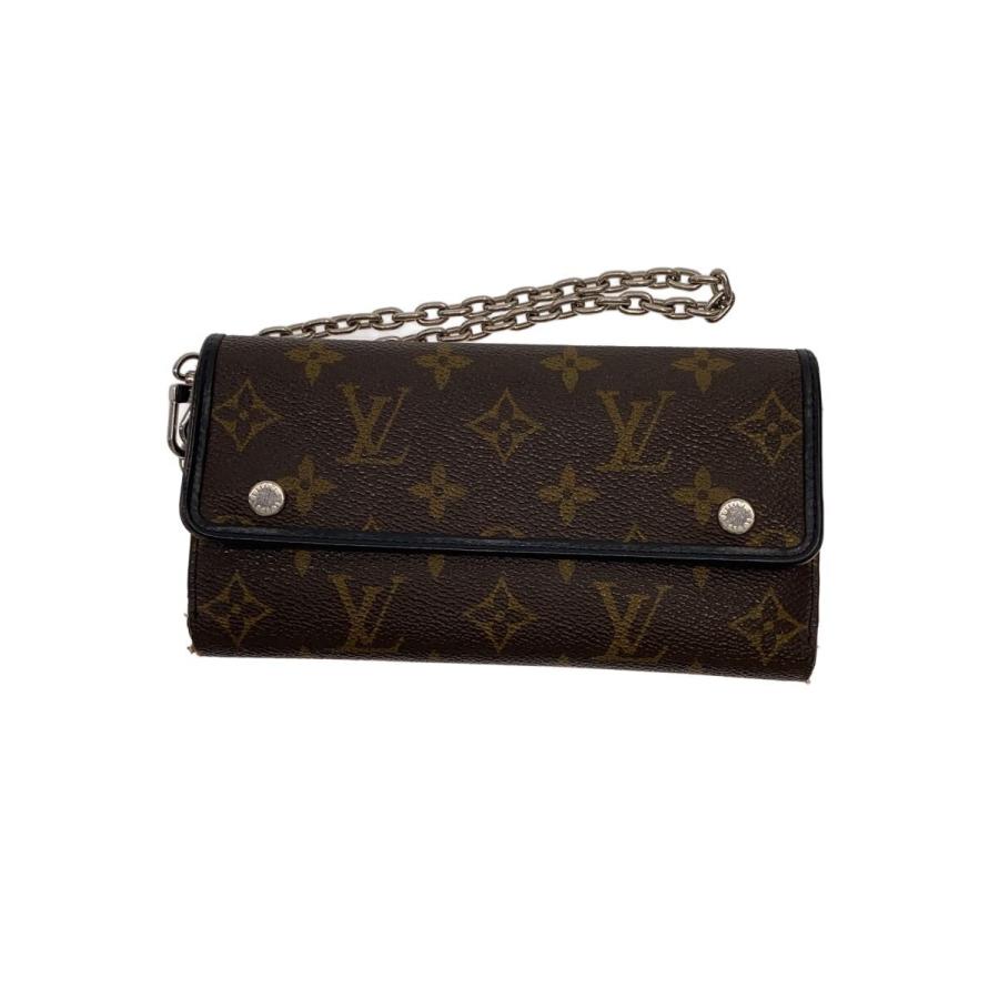 LOUIS VUITTON◇ポルト・フォイユ・ロン_モノグラム・マカサー_