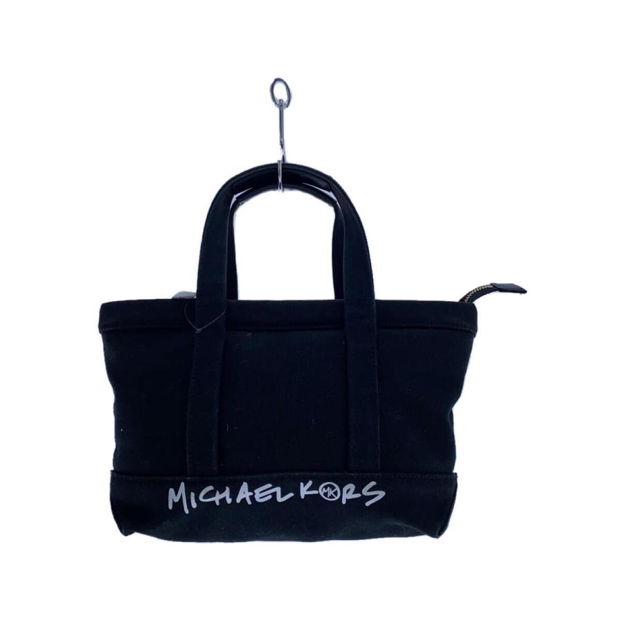 MICHAEL KORS◇トートバッグ/キャンバス/BLK/無地/CE-2211 MICHAEL KORS◇トートバッグ/キャンバス/BLK/無地/CE-2211