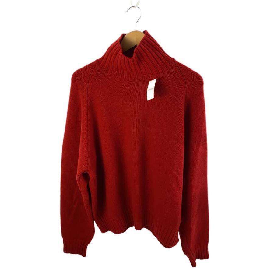 stein◇EX FINE LAMBS LOOSE HIGH NECK KNIT/M/ウール/RED/ST.310 