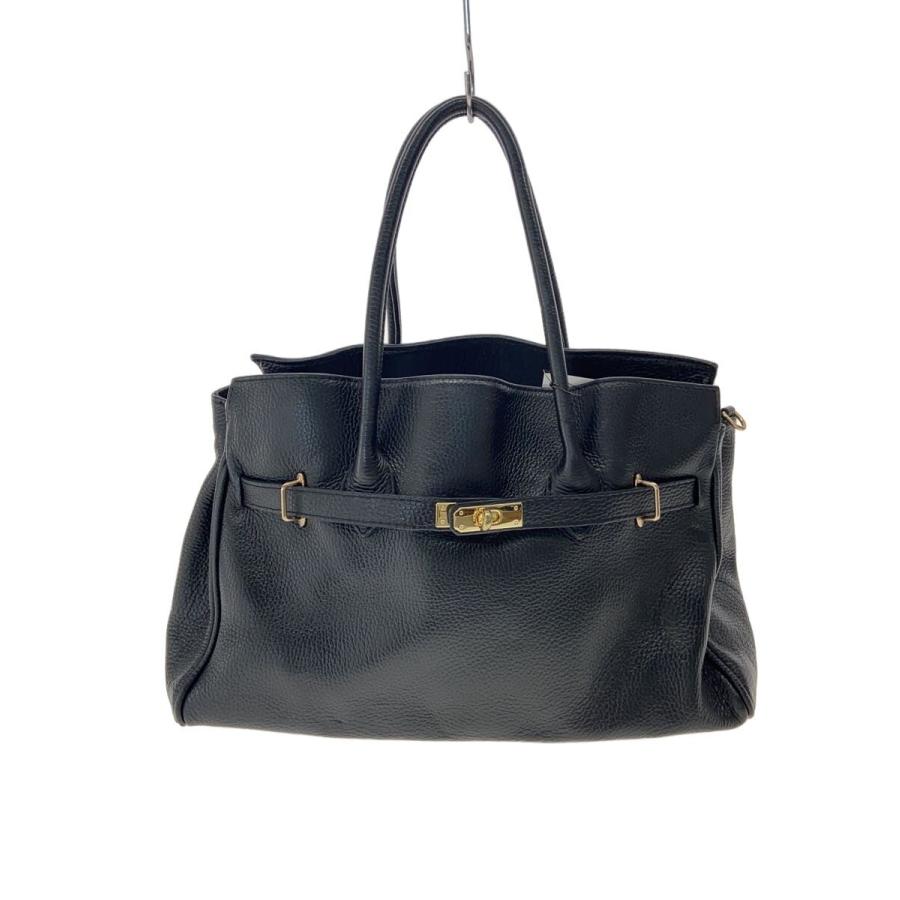 AULENTTI◇A4/2WAY/トートバッグ/レザー/BLK/無地 : セカンド