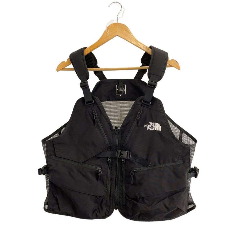 THE NORTH FACE◇Gear Mesh Vest/ベスト/M/ポリエステル/BLK/無地