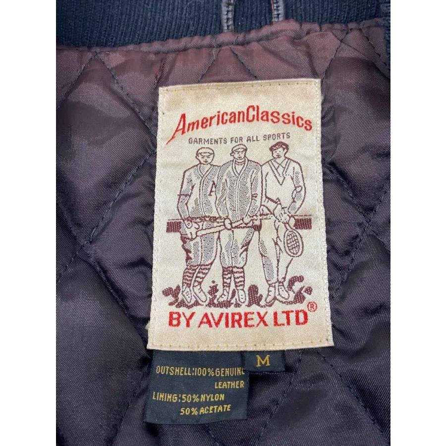 AVIREX◇AmericanClassics/レザージャケット・ブルゾン/M/レザー/BLK