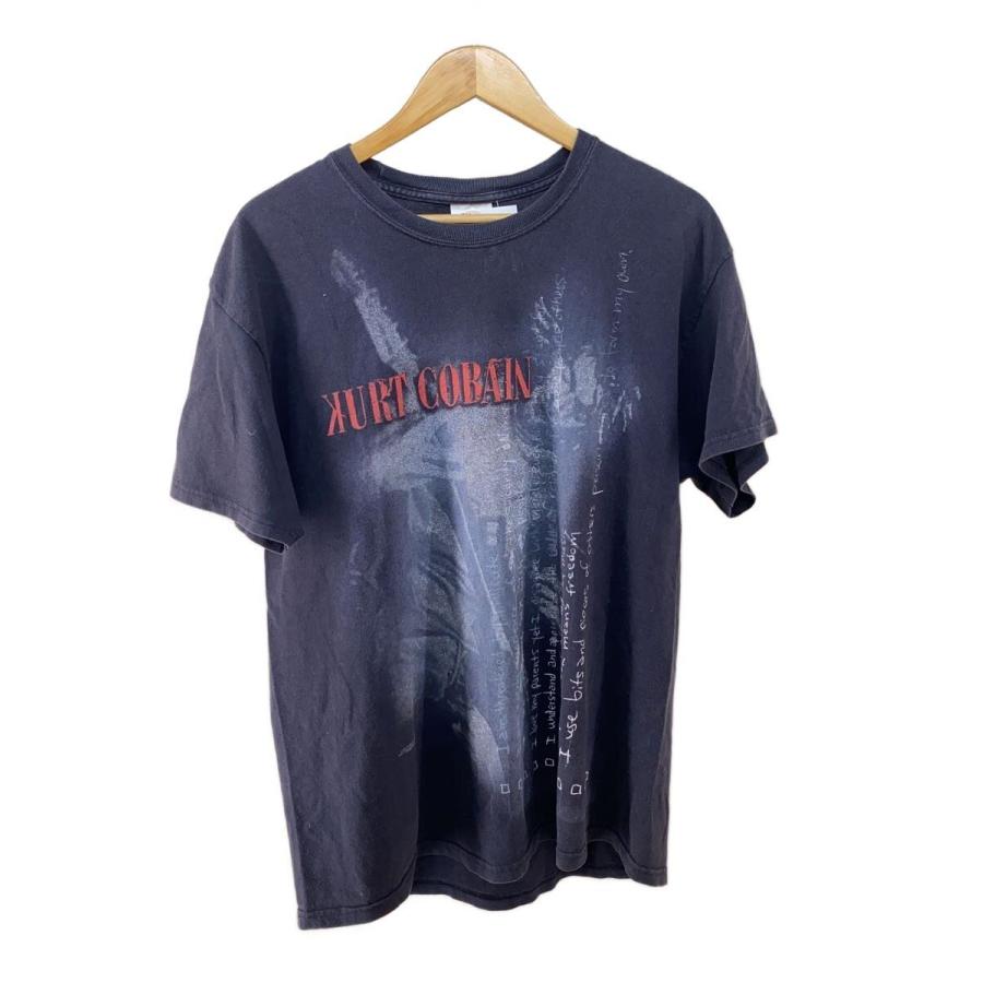 Hanes◇KURT COBAIN/Tシャツ/L/コットン/BLK/プリント : セカンド