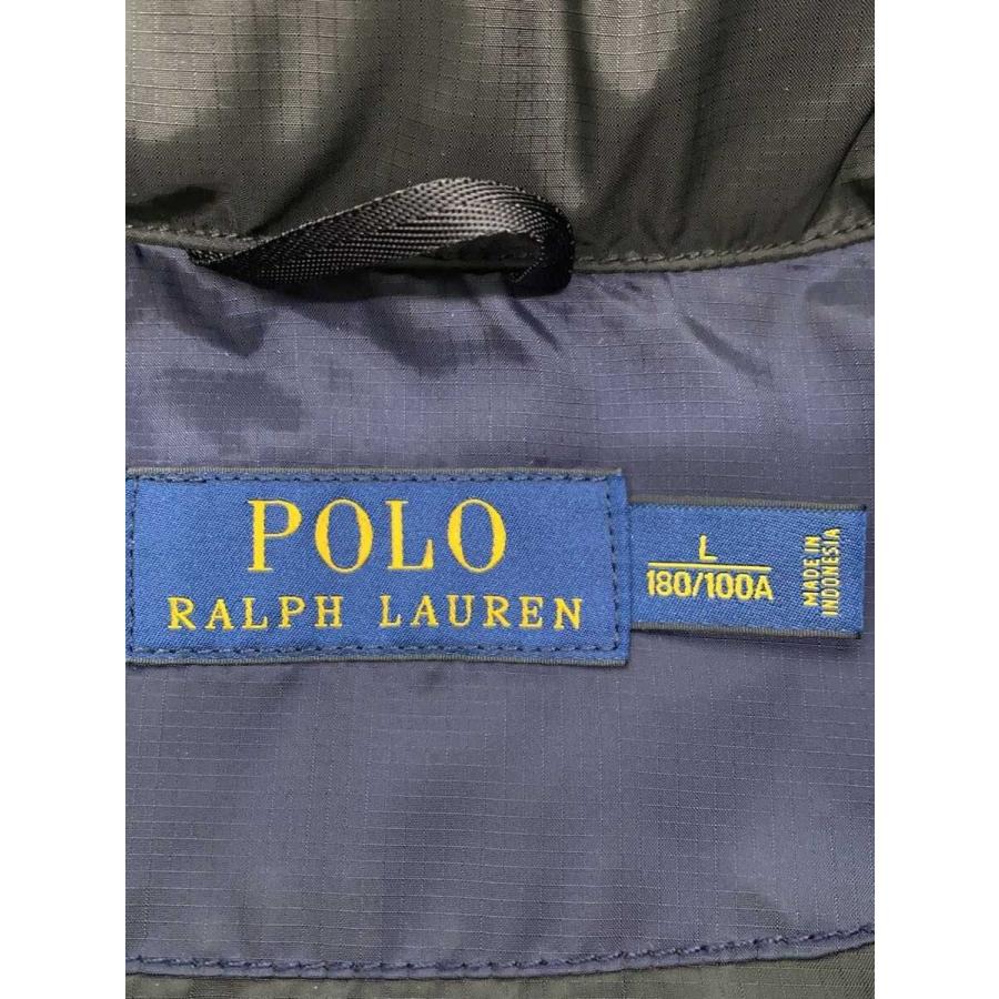 POLO RALPH LAUREN◇ダウンベスト/L/ポリエステル/NVY×BLK/無地