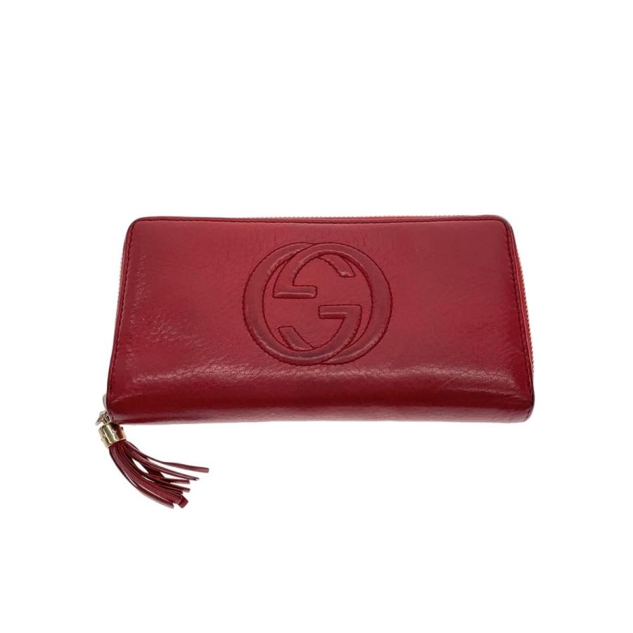 Gucci レザー 長財布 レッド GUCCI◇ソーホーインターロッキング/長財布/レザー/RED/メンズ/309972