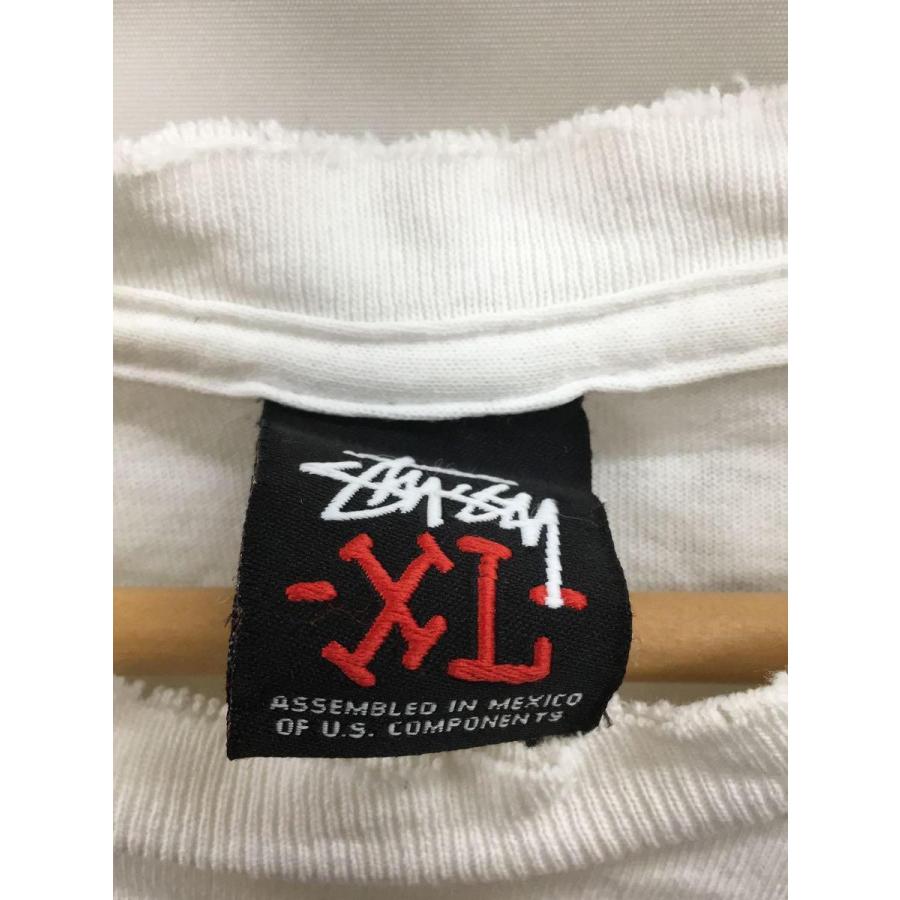 STUSSY◆00s/黒タグ/グラフィックTシャツ/XL/コットン/ホワイト｜ssol-shopping｜03