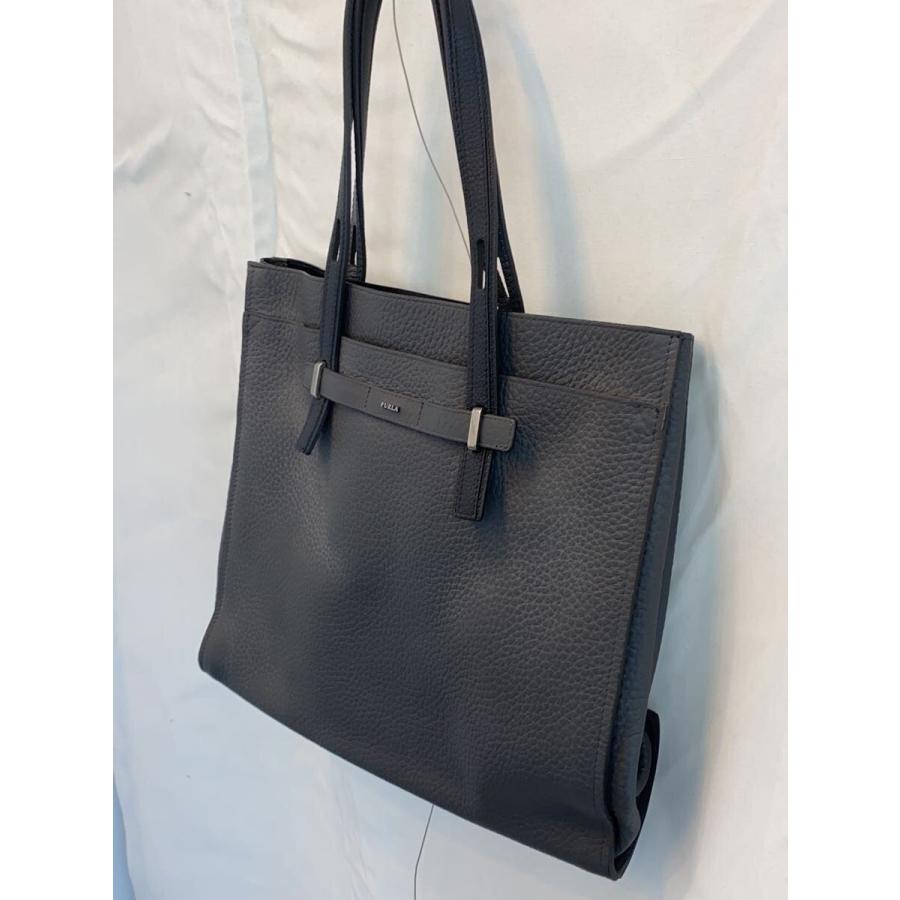 FURLA◇ジョーヴェ・トートバッグ/レザー/GRY・シュリンクレザー