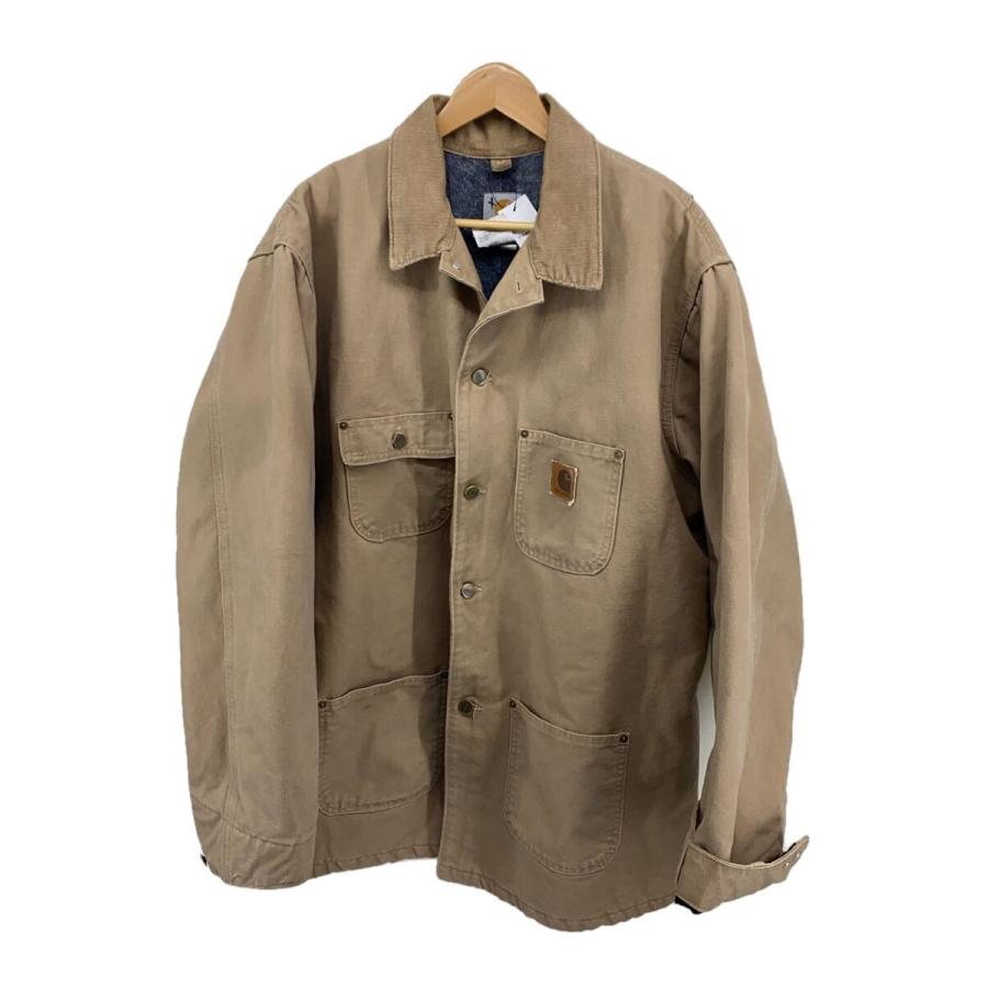 Carhartt USA製 ミシガンチョアコートMade in USA Carhartt◇USA製/ミシガンチョアコート/XL/コットン/BEG/無地