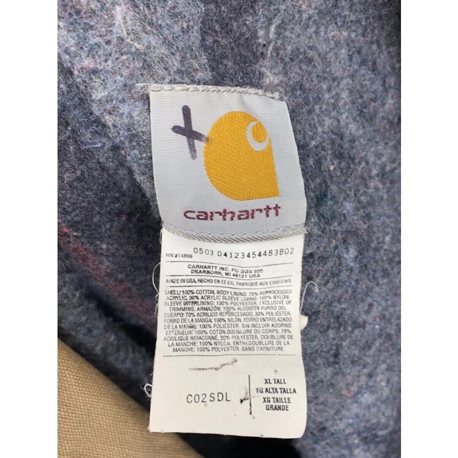 Carhartt◇USA製/ミシガンチョアコート/XL/コットン/BEG/無地
