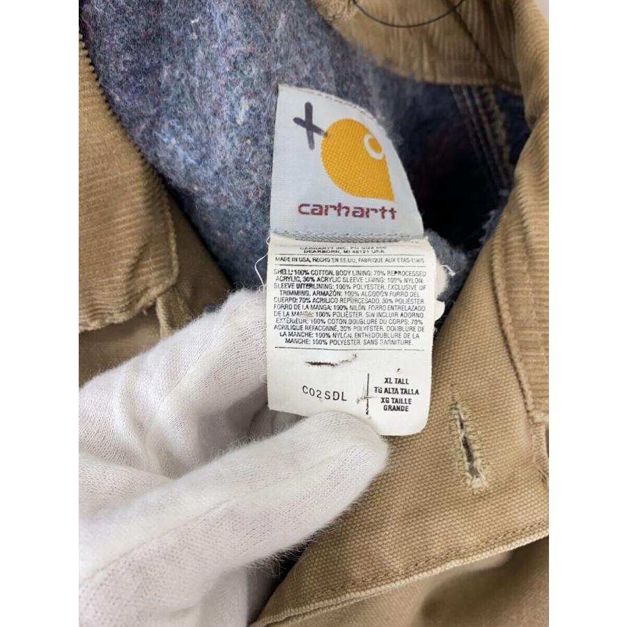 Carhartt◇USA製/ミシガンチョアコート/XL/コットン/BEG/無地