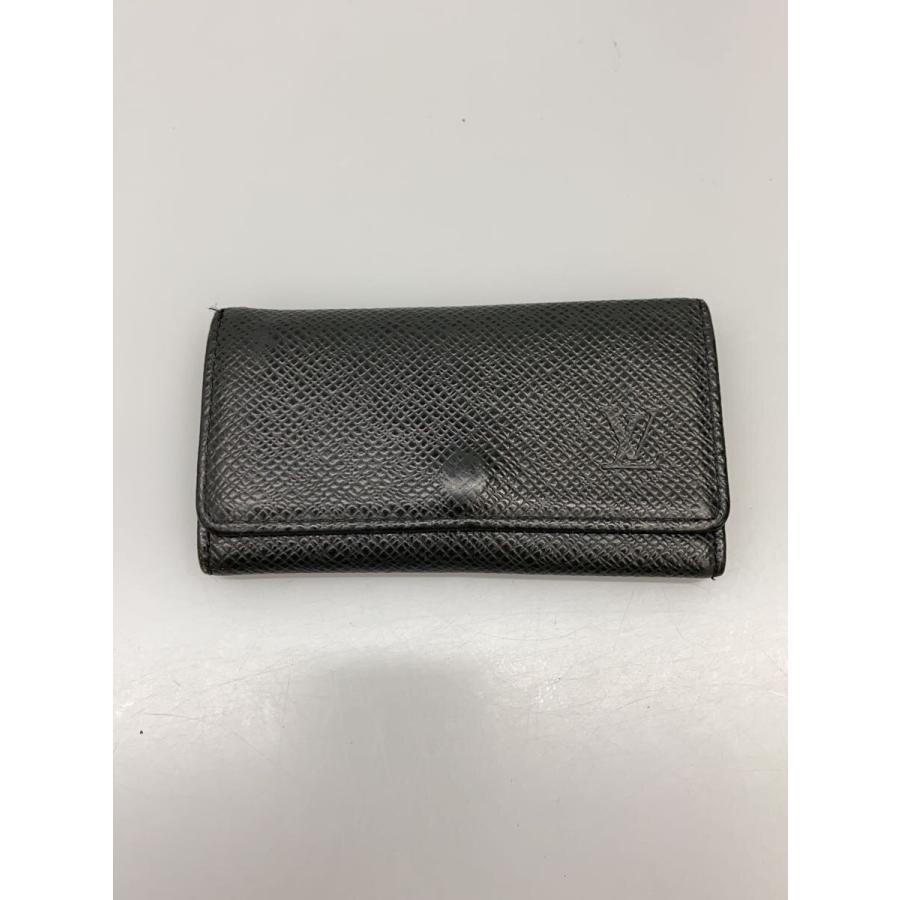 LOUIS VUITTON / ミュルティクレ4_タイガ_BLK/レザー/BLK/無地/メンズ LOUIS VUITTON◇ミュルティクレ4_タイガ/レザー/BLK/メンズ : セカンド