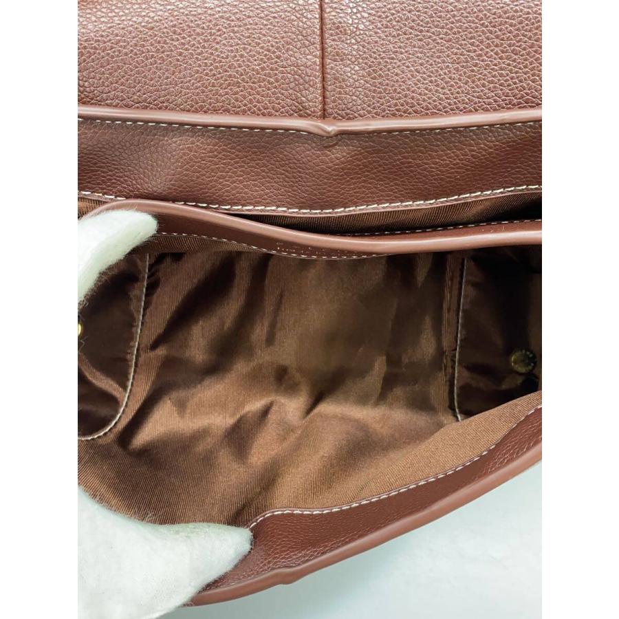 POLENE◇ショルダーバッグ/レザー/BRW/2WAY/モッキ : セカンド